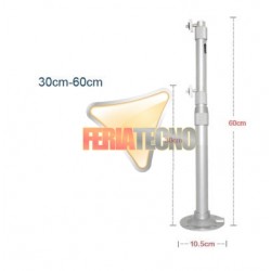 SOPORTE PARA MINI PROYECTOR A TECHO, 30 A 60  CM. PLATEADO
