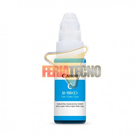 TINTA CANON Gi-190 CYAN, 70 ML. ORIGINAL