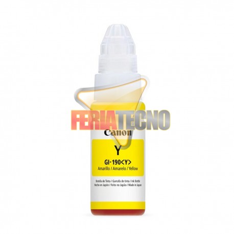 TINTA CANON Gi-190 YELLOW, 70 ML.ORIGINAL