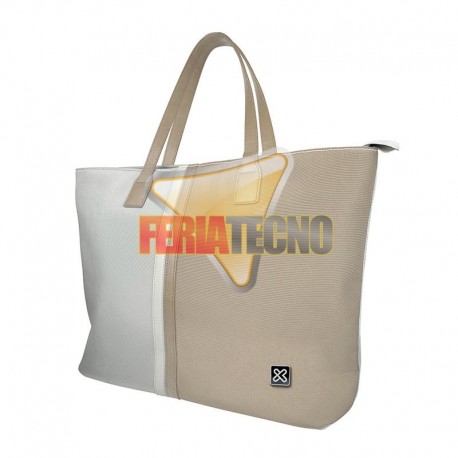 CARTERA PARA NOTEBOOK BEIGE, HASTA 15.6".