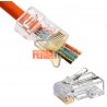 CONECTOR RJ45 CAT5E PASS THRU 10 UNI.