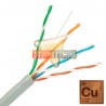 CABLE UTP CAT5E 305 MTS, 24 AWG, 100% COBRE. GRIS.
