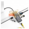 ADAPTADOR USB-C A HDMI, 3 USB 3.0, RJ45(LAN), 3.5, SD, MICRO SD, USB-C CARGA