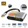 ADAPTADOR USB-C A HDMI, VGA, USB 3.0, USB-C CARGA