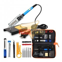 KIT DE HERRAMIENTAS PARA SOLDAR, CAUTIN, DESOLDADOR, ESTAÑO.