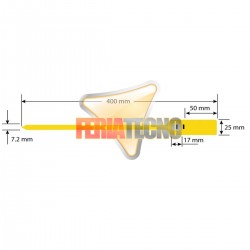 PRECINTO SELLO DE SEGURIDAD 40 CMS, NUMERADO, 100 UNIDADES, AMARILLO