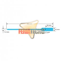 PRECINTO SELLO DE SEGURIDAD 40 CMS, NUMERADO, 100 UNIDADES, AZUL