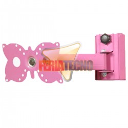 SOPORTE LCD/LED KIDS ROSADO, BRAZO EN MURO 15" A 26". 15KG. 	