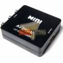 CONVERSOR DE VIDEO RCA  (AV) A HDMI, NEGRO