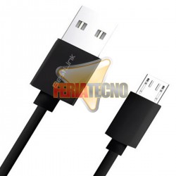 CABLE  MICRO USB A USB 1 METRO, COLOR NEGRO.