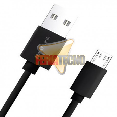 CABLE  MICRO USB A USB 1 METRO, COLOR NEGRO.