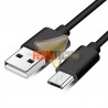 CABLE  MICRO USB A USB 1 METRO, COLOR NEGRO.