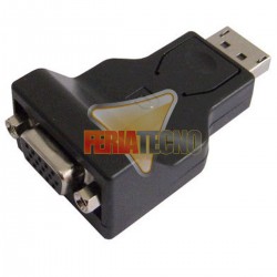 ADAPTADOR DISPLAYPORT MACHO  A VGA HEMBRA.