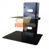 SOPORTE DOBLE PARA BLU-RAY, DVD, DECO. METALICO, NEGRO