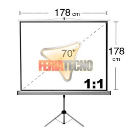 TELON TRIPODE 178 ANCHO X 178 ALTO, (70" x 70")
