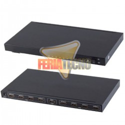 SPLITTER HDMI AMPLIFICADO 8 SALIDAS, SOPORTA 3D