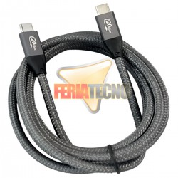 CABLE USB-C 2 MTS. 4K, DATOS 10 GBPS, CARGA RAPIDA 100W