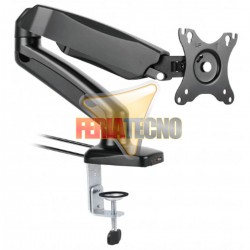 SOPORTE DE ESCRITORIO LCD LED HASTA 27", ARTICULADO, TIPO PRENSA