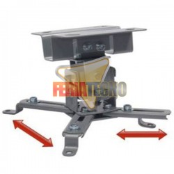 SOPORTE PARA PROYECTOR A TECHO, 13CM. 20KG. PLATEADO
