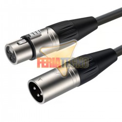 CABLE XLR 10 METROS, M/H, PARA MICROFONO, NEGRO.