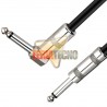 CABLE DE AUDIO PLUG 6.3MM MONO, 6 METROS M/M 90°. NEGRO