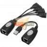 EXTENSOR USB 2.0 POR RJ45 4 PUERTOS, HASTA 45 METROS