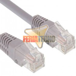 CABLE PATCH UTP CAT6 0,5 MTS. GRIS.