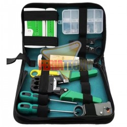 KIT DE HERRAMIENTAS PARA REDES, CRIMPEADORA, PUNCHADORA, TESTER.