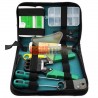 KIT DE HERRAMIENTAS PARA REDES, CRIMPEADORA, PUNCHADORA, TESTER.