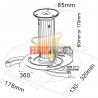 SOPORTE PARA PROYECTOR A TECHO, 8 Y 17 CM. 10KG. BLANCO