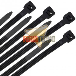 AMARRA PLÁSTICA 3,6 X 300 MM NEGRA (100 UNIDADES)