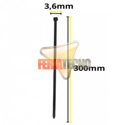 AMARRA PLÁSTICA 3,6 X 300 MM NEGRA (100 UNIDADES)