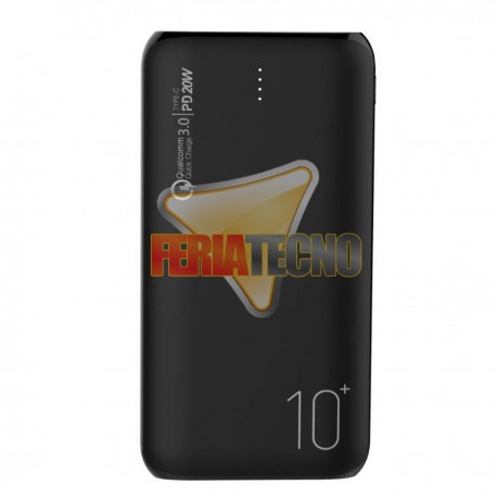 BATERIA EXTERNA POWERBANK, 10.000 MAH, COLOR NEGRO