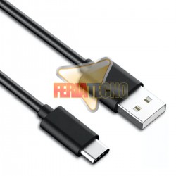 CABLE USB-C A USB 2 METROS, NEGRO. CARGA Y SINCRONIZACIÓN.