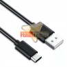 CABLE USB-C A USB 2 METROS, NEGRO. CARGA Y SINCRONIZACIÓN.