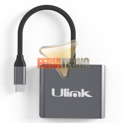 ADAPTADOR USB-C A 2 HDMI 4K, EXTENSIÓN O ESPEJO.