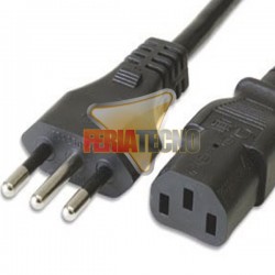 CABLE DE PODER PARA PC 100% COBRE 1,8 MTS. CERTIF. IMQ Y DVE