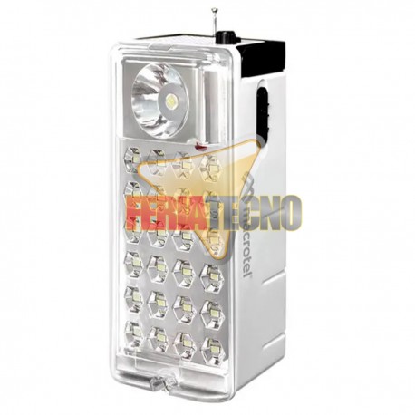 LAMPARA LED DE EMERGENCIA RECARGABLE CON RADIO