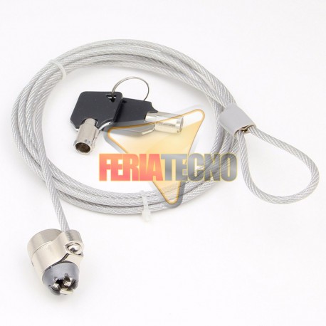 CANDADO DE SEGURIDAD PARA NOTEBOOK 1.8 MTS. CON LLAVE. PREMIUM
