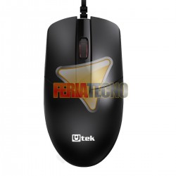 MOUSE OPTICO ALÁMBRICO USB, NEGRO.