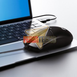 MOUSE OPTICO ALÁMBRICO USB, NEGRO.