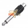 ADAPTADOR AUDIO 6.5 MACHO A RCA HEMBRA. MONO
