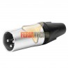 CONECTOR XLR MACHO 3 PINES, TIPO CANON, MICROFONO