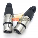 CONECTOR XLR HEMBRA 3 PINES, TIPO CANON, MICROFONO