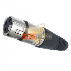 CONECTOR XLR HEMBRA 3 PINES, TIPO CANON, MICROFONO