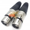 CONECTOR XLR HEMBRA 3 PINES, TIPO CANON, MICROFONO