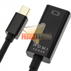 CABLE MINI DISPLAY PORT A HDMI HEMBRA, 4K 1,8 METROS
