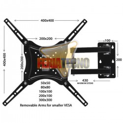 SOPORTE LCD/LED TIPO BRAZO EN MURO 32 A 55.