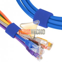 VELCRO DOBLE FAZ 20 MTS X 2CM ANCHO. AZUL. AMARRA CABLES