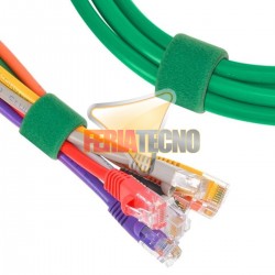 VELCRO DOBLE FAZ 20 MTS X 2CM ANCHO. VERDE AMARRA CABLES